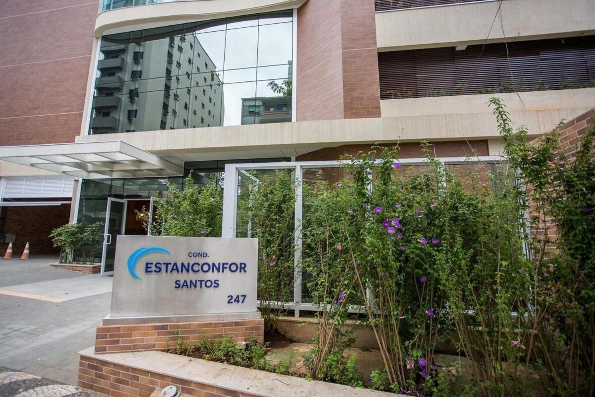 Estanconfor Praia Santos Ac Garagem Sacada Fechada Exteriör bild